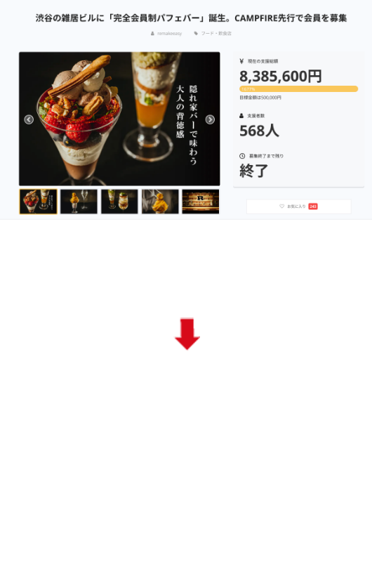 Exclusive membership sundae bar「Remake easy」Crowdfunding